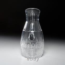 Pichet à eau de cocktail dentelé Baccarat France Nancy Optic 48 oz Carafe 10h