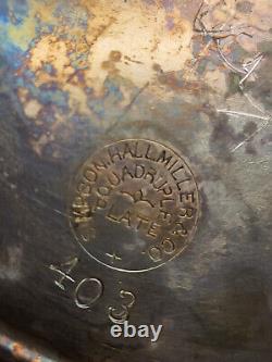 Pichet à eau doublé en argent quadruple plaqué argenté Antique Simpson Hall Miller #403