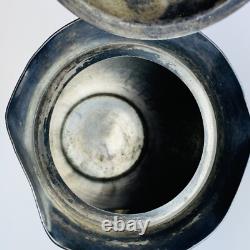 Pichet à eau en métal argenté Antique Simpson Hall Miller. #387