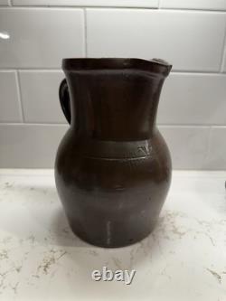 Pichet à eau en pierre de 1 gallon Cowden & Wilcox antique Harrisburg Pa