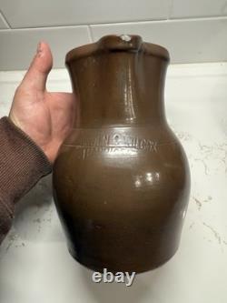 Pichet à eau en pierre de 1 gallon Cowden & Wilcox antique Harrisburg Pa