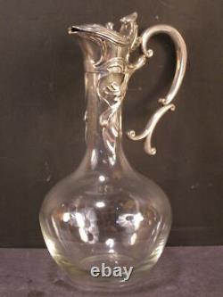 Pichet à vin en argent Art Nouveau du XIXe siècle