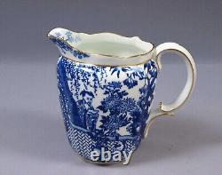 Pichet d'eau Royal Crown Derby Blue Mikado 1906 RARE LARGE 5 3/4 pouces de hauteur