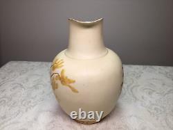 Pichet d'eau Royal Worcester 7.25 pouces Rose Jug/Ewer/Pitcher 1870 Marque