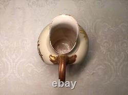 Pichet d'eau Royal Worcester 7.25 pouces Rose Jug/Ewer/Pitcher 1870 Marque