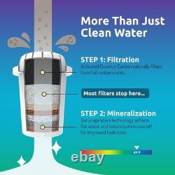 Pichet d'eau alcaline PH Restore en verre avec filtre à eau durable