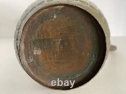 Pichet d'eau antique chinois martelé en cuivre embossé Ewer Jug 10.5 Pas mint