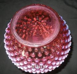 Pichet d'eau / carafe Vintage Fenton Glass Cranberry Opalescent Hobnail 70 oz