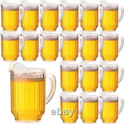 Pichet d'eau en plastique transparent de 32 oz - Pack de 16 - Mini durable en vrac