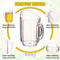 Pichet d'eau en plastique transparent de 32 oz - Pack de 16 - Mini durable en vrac