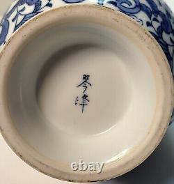 Pichet d'eau en porcelaine bleue et blanche japonaise Yunomi Sencha, Kinpo hasami