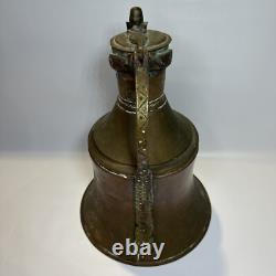 Pichet en cuivre avec couvercle antique et fait main 16 Vintage martelé