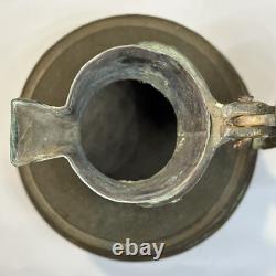 Pichet en cuivre avec couvercle antique et fait main 16 Vintage martelé