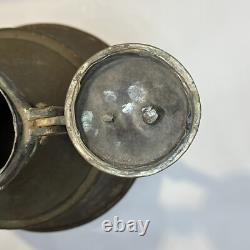 Pichet en cuivre avec couvercle antique et fait main 16 Vintage martelé