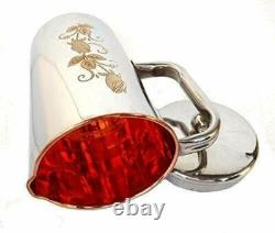 Pichet en cuivre avec impression de fleurs à l'extérieur en acier inoxydable capacité 1,5 L