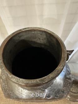 Pichet en cuivre fait main du 19ème siècle, gourde à chameau, récipient à eau, Moyen-Orient