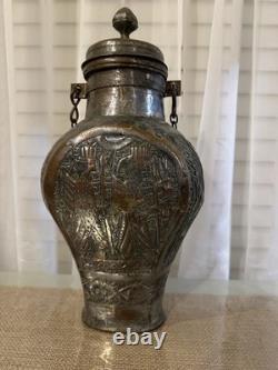 Pichet en cuivre fait main du 19ème siècle, gourde à chameau, récipient à eau, Moyen-Orient