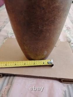 Pichet en cuivre/laiton antique vintage martelé épais, porte-eau, 11 pouces de hauteur