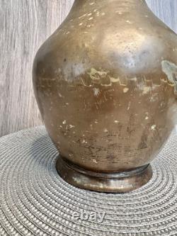Pichet en cuivre turc avec couvercle, grand, antique, patine, martelé à la main, 15 Pichet en cuivre turc avec couvercle, grand, antique, patine, martelé à la main, 15