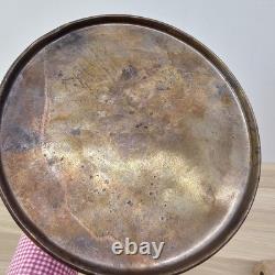 Pichet en cuivre vintage avec poignée en fer noir, cruche à eau fait main, rustique, ferme, antique