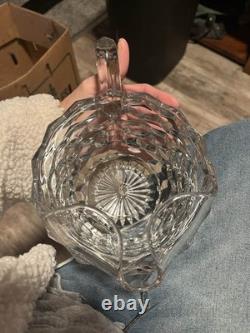 Pichet en verre clair cubiste Fostoria American