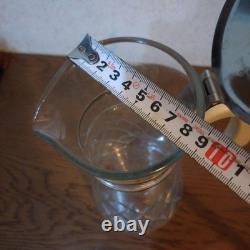 Pichet en verre rétro vintage avec anse froide