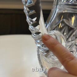 Pichet vase à eau en cristal taillé de la période américaine brillante exceptionnellement lourd