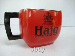 Pichets d'eau publicitaires Vintage Haig Scotch Whisky de couleur rouge en Angleterre F8