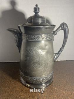 Pichets en argent quadruple plaqué Simpson Hall Miller ANTIQUE #387