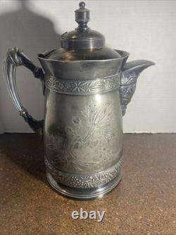 Pichets en argent quadruple plaqué Simpson Hall Miller ANTIQUE #387