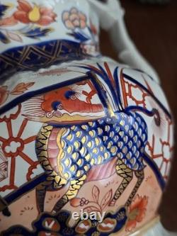 Pichets/jug en grès anglais Imari Dragon en fer de brevet de Turner