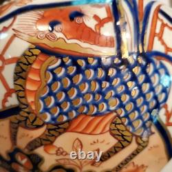 Pichets/jug en grès anglais Imari Dragon en fer de brevet de Turner