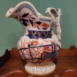 Pichets/jug en grès anglais Imari Dragon en fer de brevet de Turner