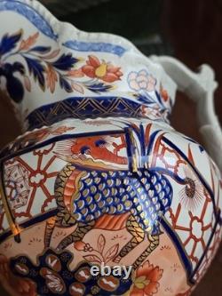 Pichets/jug en grès anglais Imari Dragon en fer de brevet de Turner