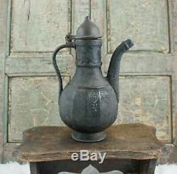 Pitcher Antique Russe Can Eau Jug 18ème Siècle Malamov Usines Ural