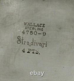 Pitcher D'eau De Wallace Sterling C1950 Stradivari