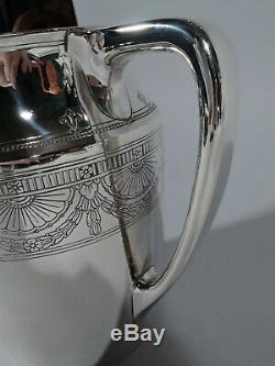Pitcher Tiffany Eau 20211b Antique Regency Américain Sterling Silver