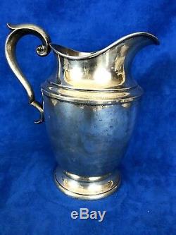 Pitcher Vintage Alvin Sterling Silver Water S83 / 1 4 1/2 Pintes