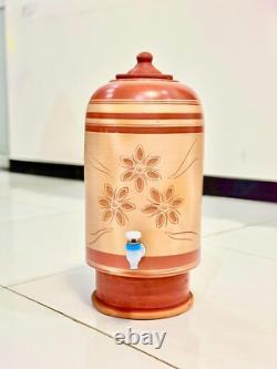 Pot à eau en argile fait main Produit pur du Sri Lanka distributeur d'eau en argile Gurulettu