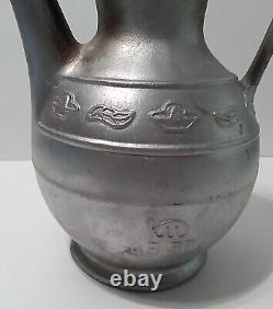 Pot de lait/bidon d'eau ventru VTG/Antique, cruche, pichet avec couvercle à charnière ARTICLE RARE