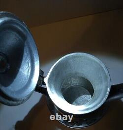 Pot de lait/bidon d'eau ventru VTG/Antique, cruche, pichet avec couvercle à charnière ARTICLE RARE