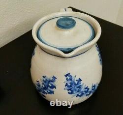 Poterie Dorchester N. Ricci Fecit C. A. H. Blueberry Water Pitcher Jug Withlid Rare