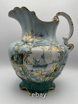 RARE Carafe Nautique Très Grande Antique Homer Laughlin