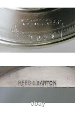 Rare Reed & Barton C1879 Plaque D'argent Lemonade Eau Glacée Tilting Pitcher W 2 Tasses