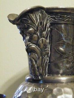 Rare Reed & Barton Figural Silverplate Water Pitcher & Sugar Bowl # 177 Freeship