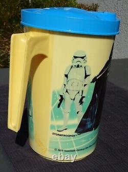 Rare VTG Star Wars Water Pitcher Jug 1977 DEKA Darth Vader R2-D2 Skywalker #570 	<br/> 	
 Rare VTG Star Wars Water Pitcher Jug 1977 DEKA Darth Vader R2-D2 Skywalker #570