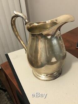 Rare Vintage Fisher Sterling Silver Water Pitcher # 2026 8 1/2 Grand Pas Monogram