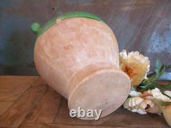 Rare ancien pichet en céramique vernissée verte de Plongeon Gargoulette