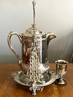 Reed & Barton Silverplate Tilting Water Ice Pitcher With Cup