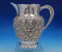 Reproche De Kirk Sterling Silver Water Pitcher Hand Chased #210af (#4900)
